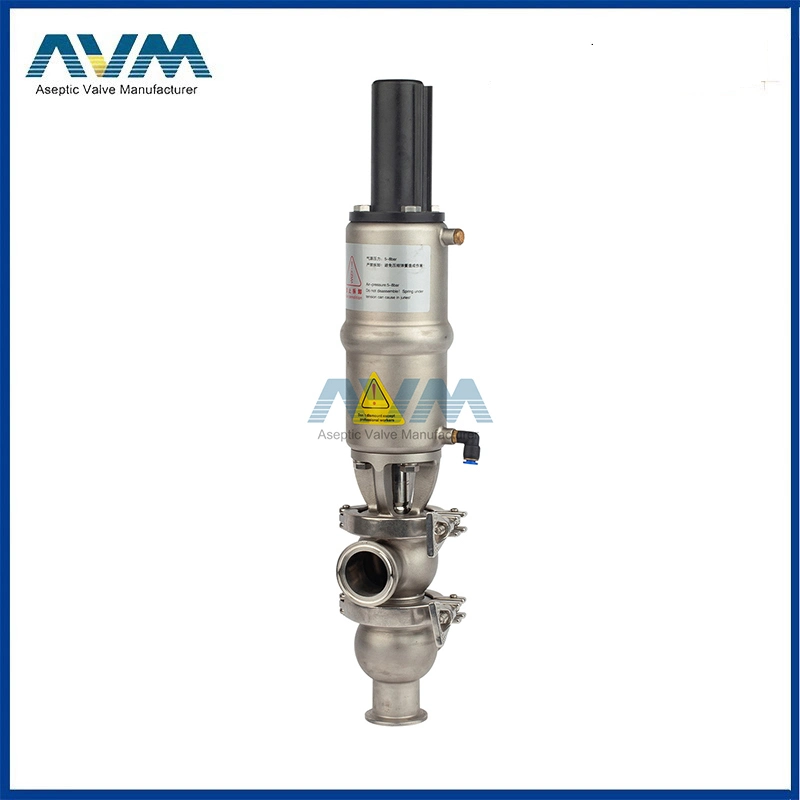 Hygienic Stainless Steel Divert Sanitary Divert Reversing Valve with Control Head